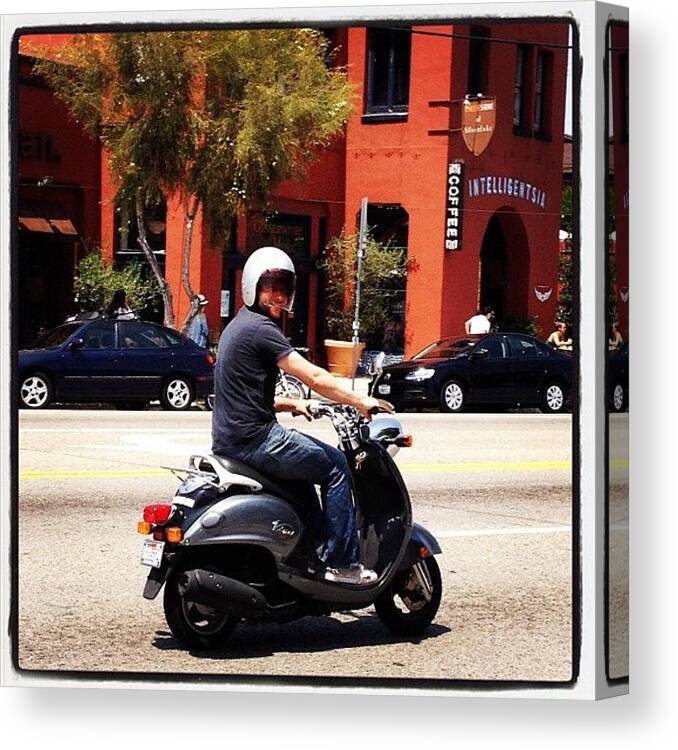 Scoot Canvas Print featuring the photograph Who Dat? @kdeven #scoot by Ash Eliot