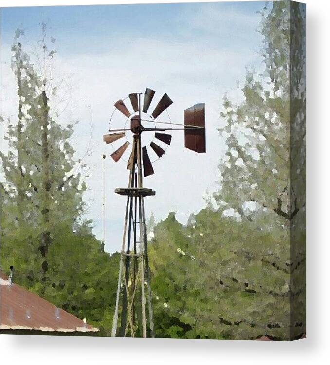 Summer Canvas Print featuring the photograph Windmill II, You Can Sell Your by James Granberry