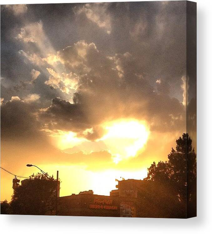 Wms Canvas Print featuring the photograph #wms #sunset #denver #colorado by Patrick Obando