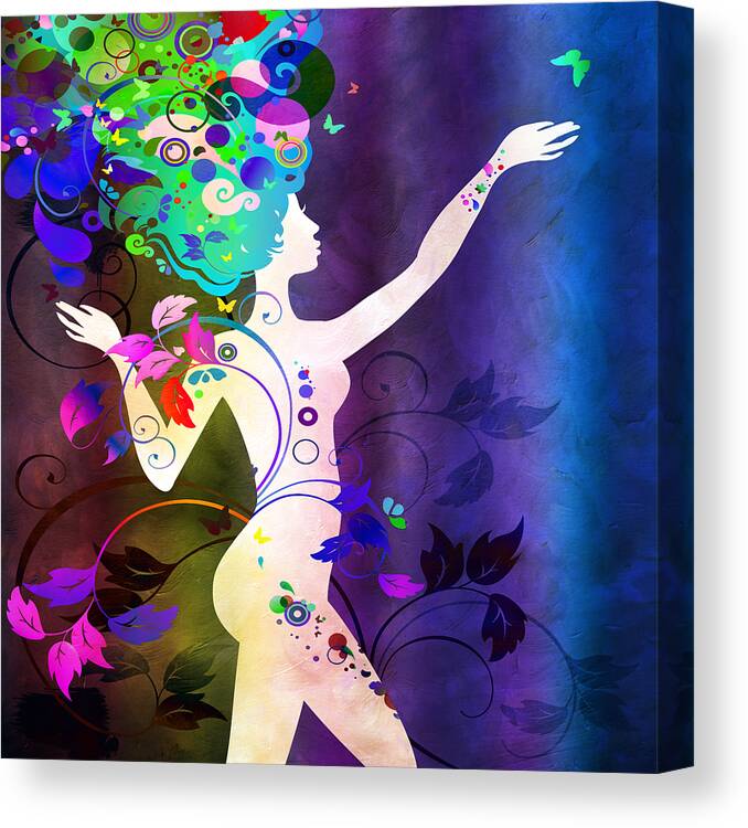 Amaze Canvas Print featuring the digital art Wonderful by Angelina Tamez