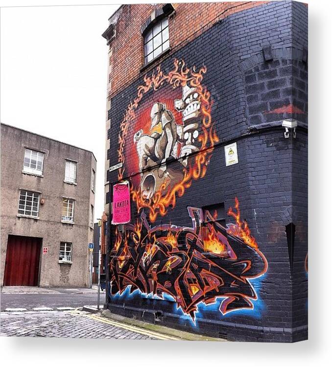 Streetart Canvas Print featuring the photograph Work By Flx,soker And Cheo. #sokemone by Nigel Brown