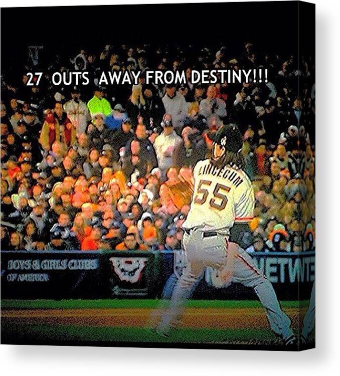Worldseries Canvas Print featuring the photograph #worldseries #giants #sfgiants by Jim Neeley