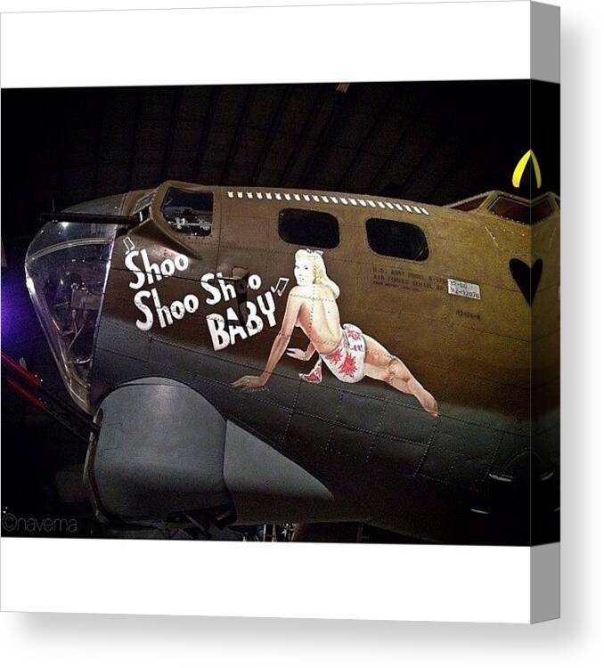 Teamrebel Canvas Print featuring the photograph Ww2 Boeing B-17g Flying Fortress shoo by Natasha Marco