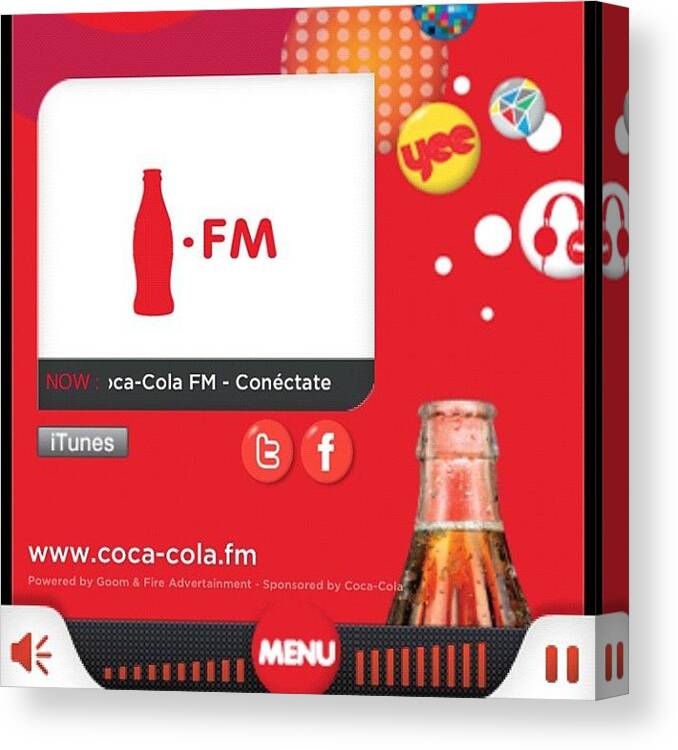 Cocacolave Canvas Print featuring the photograph Y Esta Es La Aplicación De by Fran Colmenares