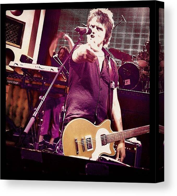 Instagram Canvas Print featuring the photograph You Are My Next Guitar! 🎸 by Roger Del Sol