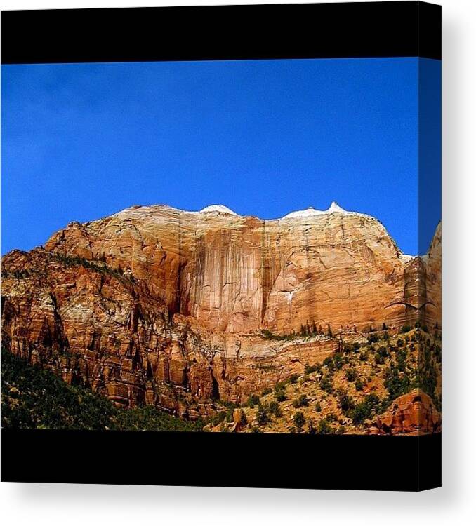 Zion National Park Utah Canvas Print featuring the photograph Zion National Park Utah by Steve Collins