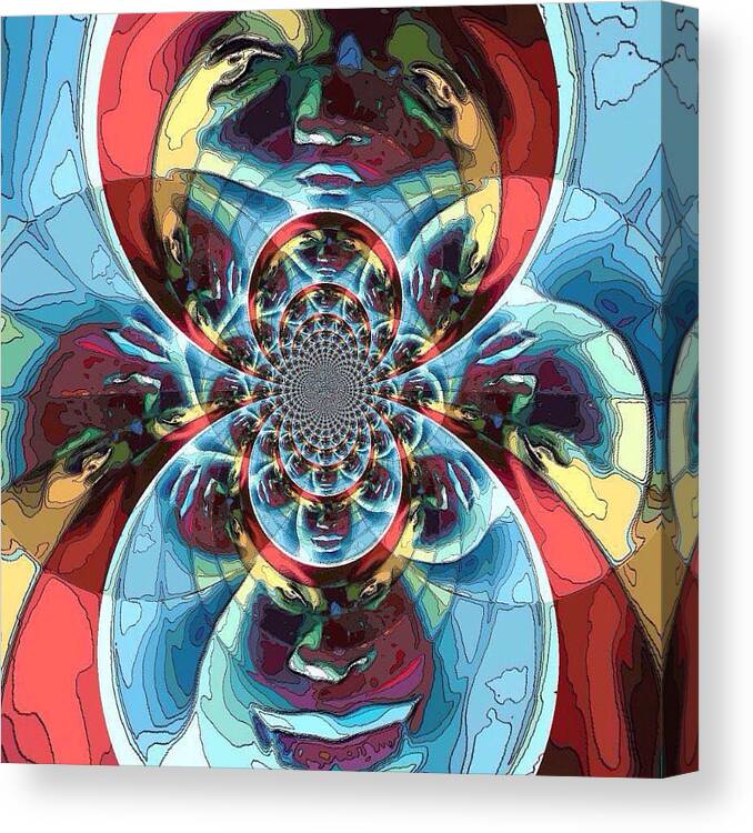 Digital Art Canvas Print featuring the digital art Different Perspectives by Karen Buford