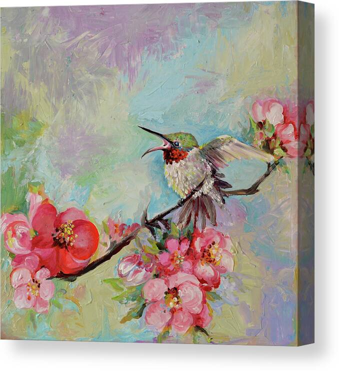NEW Home Decor Cherry Blossoms & Birds Canvas Wall Art 8x8 Canvas Print