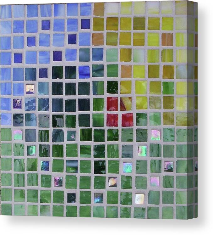 Mosaics Canvas Print featuring the glass art Arrival by Suzanne Udell Levinger