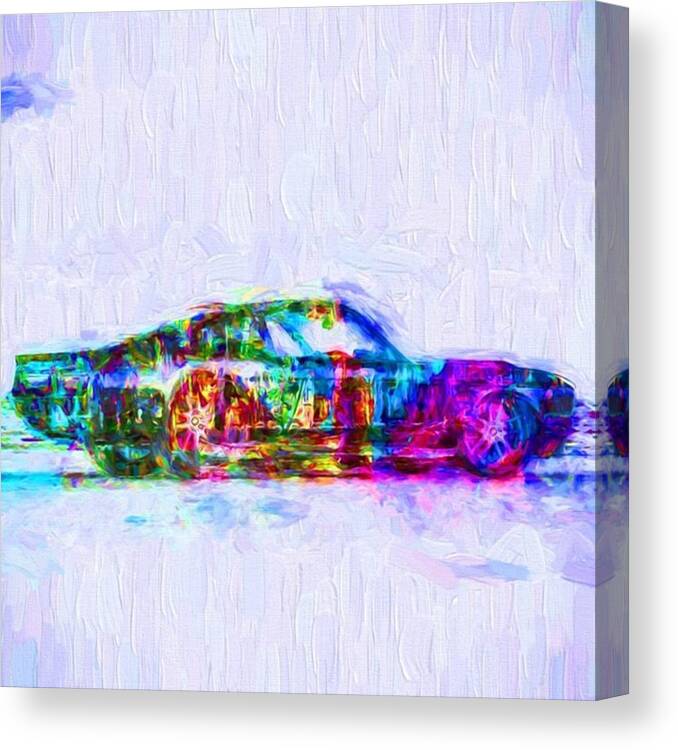 Sportscar Canvas Print featuring the photograph #car #sportscar #racecar #nascar #1 by David Haskett II