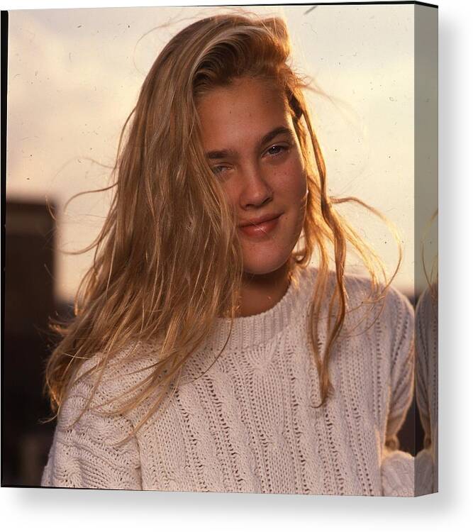Drew Barrymore Canvas Print featuring the photograph Drew Barrymore #1 by Jackie Russo