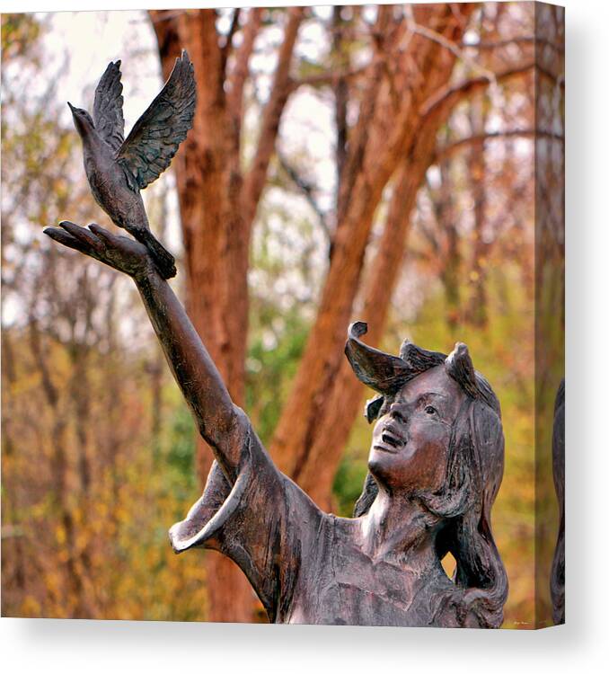 Statue Canvas Print featuring the photograph Freedom 002 #1 by George Bostian