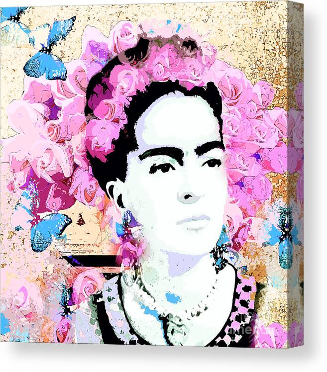 Frida Kahlo Canvas Print featuring the painting Frida Kahlo #2 by Saundra Myles