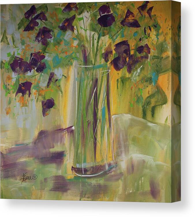 Floral Canvas Print featuring the painting Good Morning #1 by Terri Einer