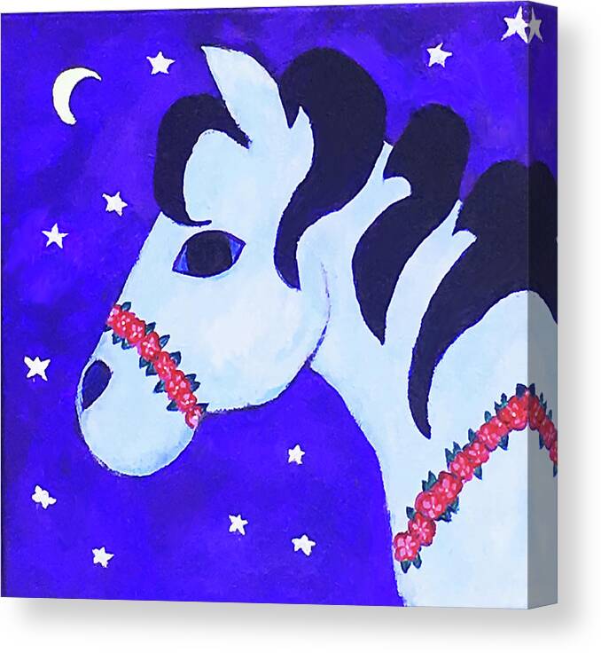 Horses Canvas Print featuring the painting Horse of a Different Color #2 by Sue Gurland