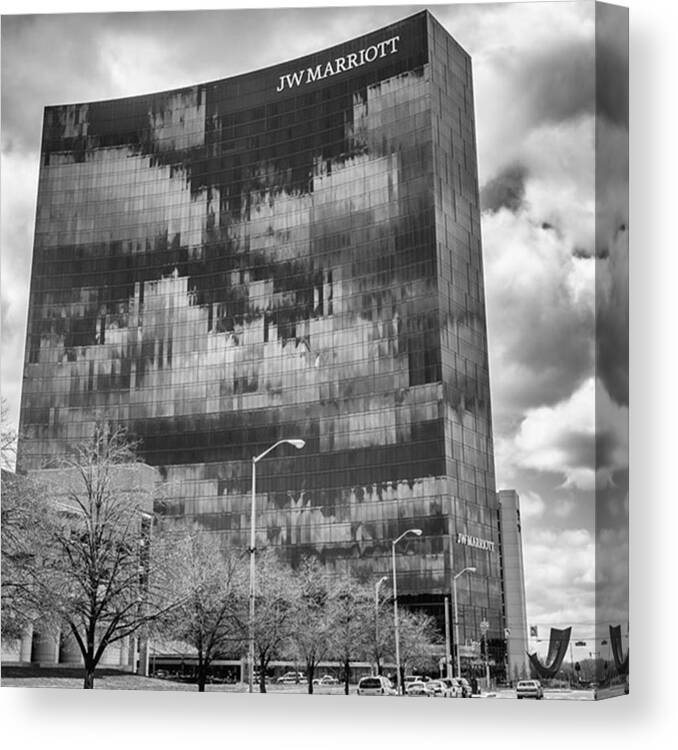 Naptown Canvas Print featuring the photograph @jwmarriottindy @marriotthotels #1 by David Haskett II