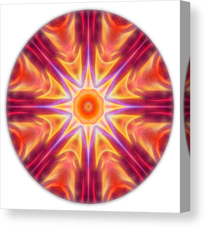 Mandala Canvas Print featuring the digital art New Life Mandala #1 by Beth Venner
