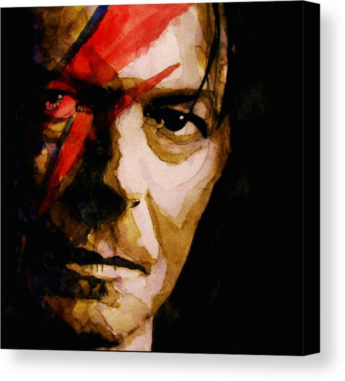 David Bowie Canvas Print featuring the painting Past and Present by Paul Lovering