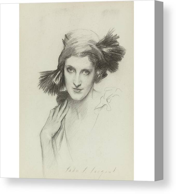 John Singer Sargent 1856-1925 Portrait Of The Honourable Mrs. Reginald (daisy) Fellowes Canvas Print featuring the painting Portrait Of The Honourable #1 by John Singer