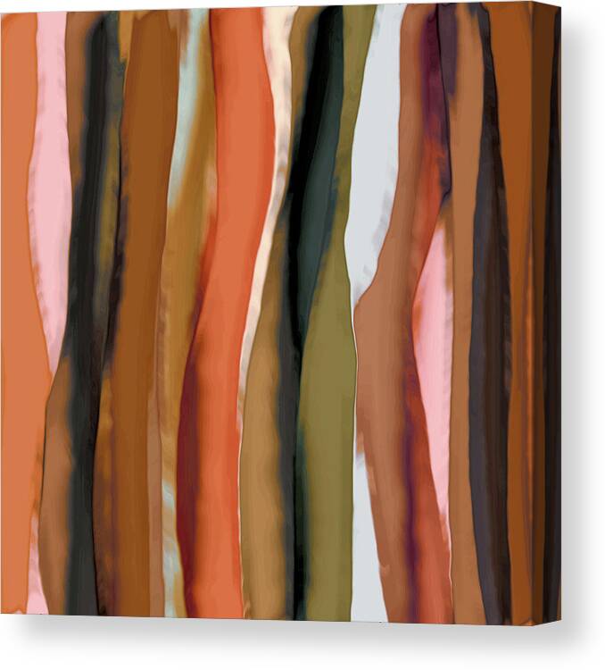 Ribbons Canvas Print featuring the painting Ribbons #1 by Bonnie Bruno