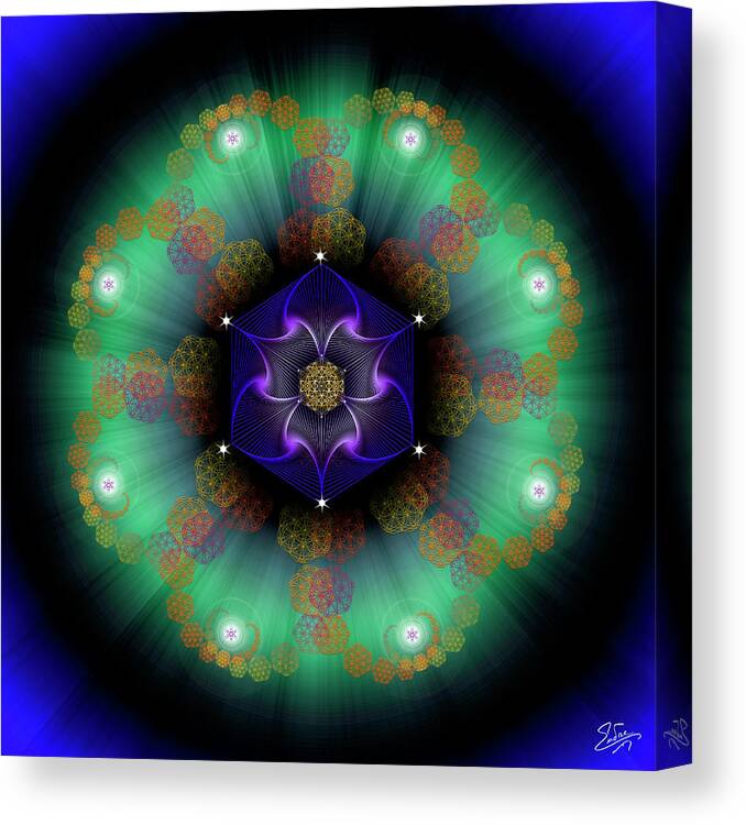 Endre Canvas Print featuring the photograph Sacred Geometry 638 #1 by Endre Balogh