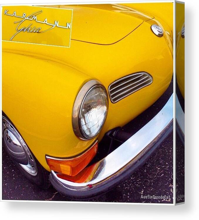 Sportscar Canvas Print featuring the photograph Spotted This #car Today While #1 by Austin Tuxedo Cat