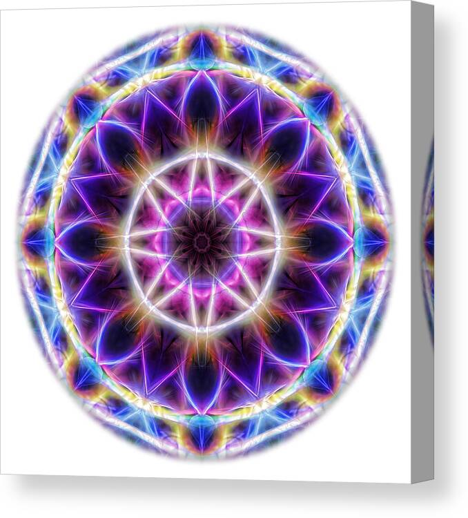 Mandala Canvas Print featuring the digital art Spring Energy Mandala 2 by Beth Venner