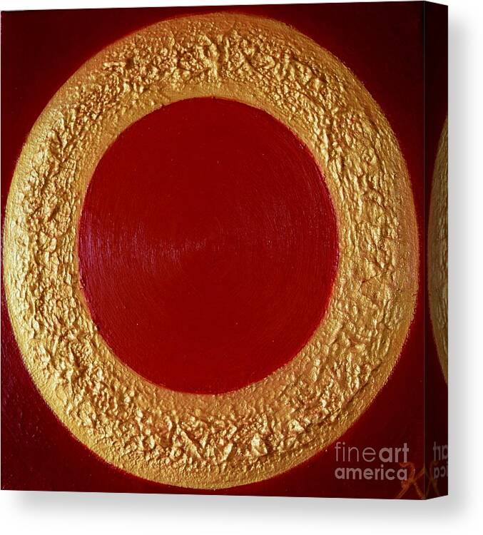 Sun Canvas Print featuring the painting Sun rise #1 by Kumiko Mayer
