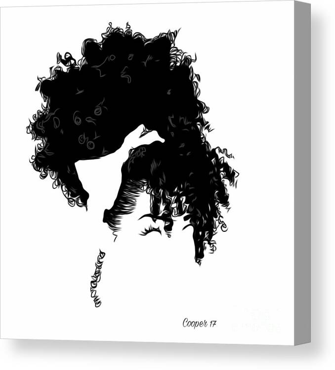 Afro Canvas Print featuring the digital art The Crown You Will Always Wear 12 #1 by April Cooper