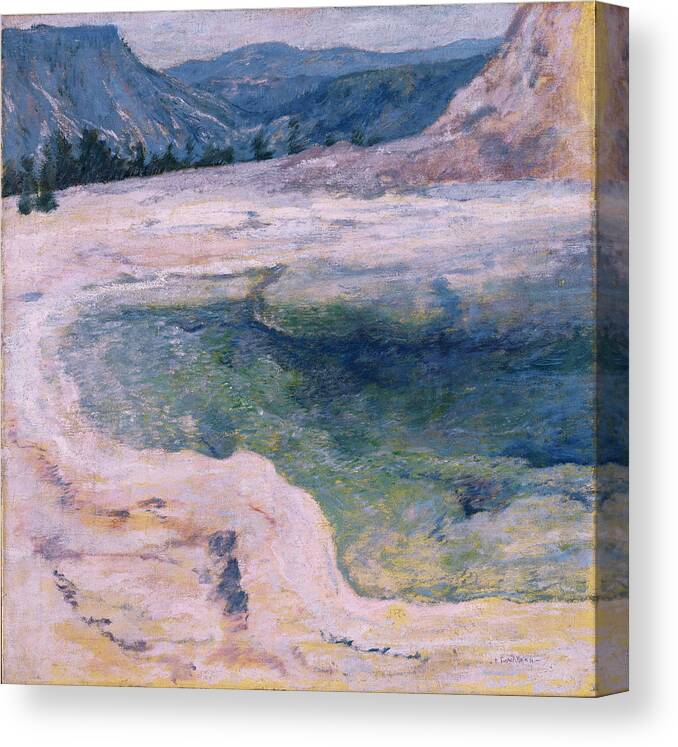 John Henry Twachtman Canvas Print featuring the painting The Emerald Pool #1 by John Henry Twachtman