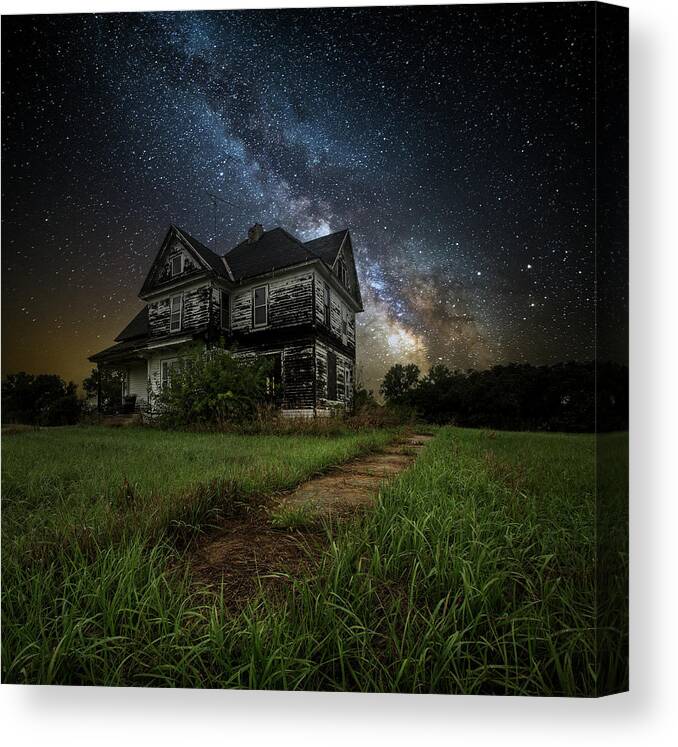 Milky Way Canvas Print featuring the photograph What Once Was #1 by Aaron J Groen
