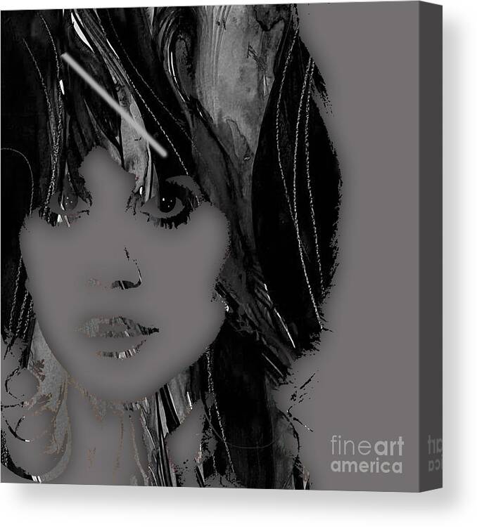 Linda Ronstadt Canvas Print featuring the mixed media Linda Ronstadt Collection #12 by Marvin Blaine