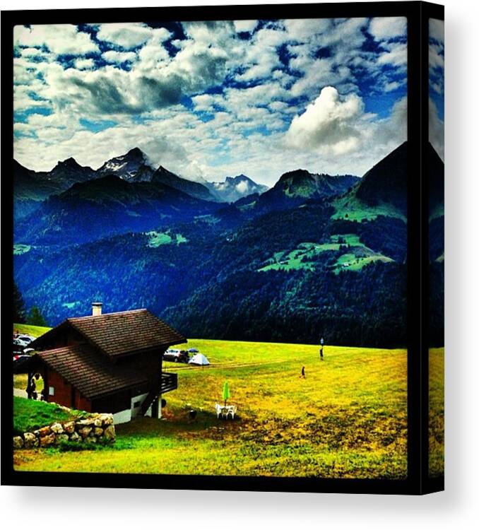 Chalet Canvas Print featuring the photograph The Alps 2 by Zoe Calvert