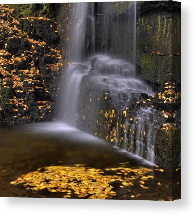 Waterfall Canvas Print featuring the photograph Waterfall Detail #16 by Stephen Vecchiotti