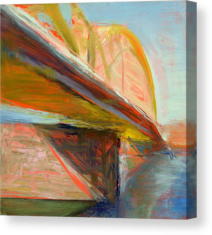 Bridges Canvas Print featuring the painting Untitled #180 by Chris N Rohrbach