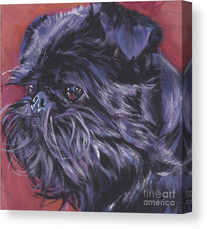 Brussels Griffon Canvas Print featuring the painting Brussels Griffon #2 by Lee Ann Shepard