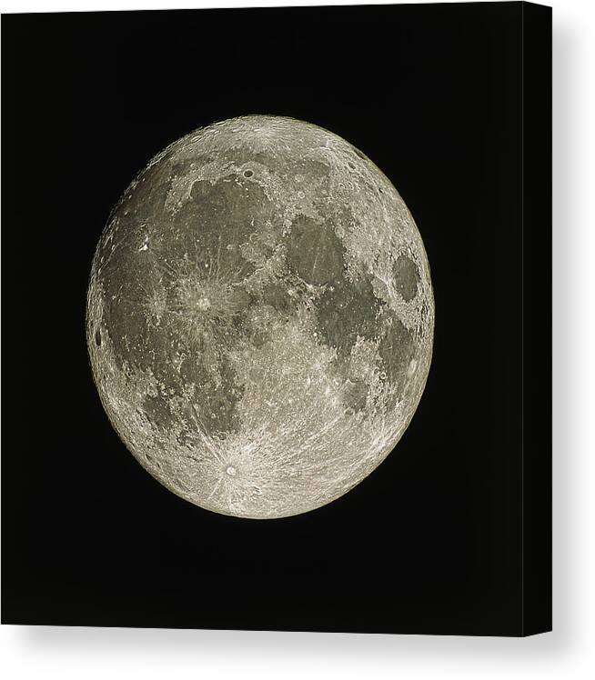Moon Canvas Print featuring the photograph Full Moon by Eckhard Slawik