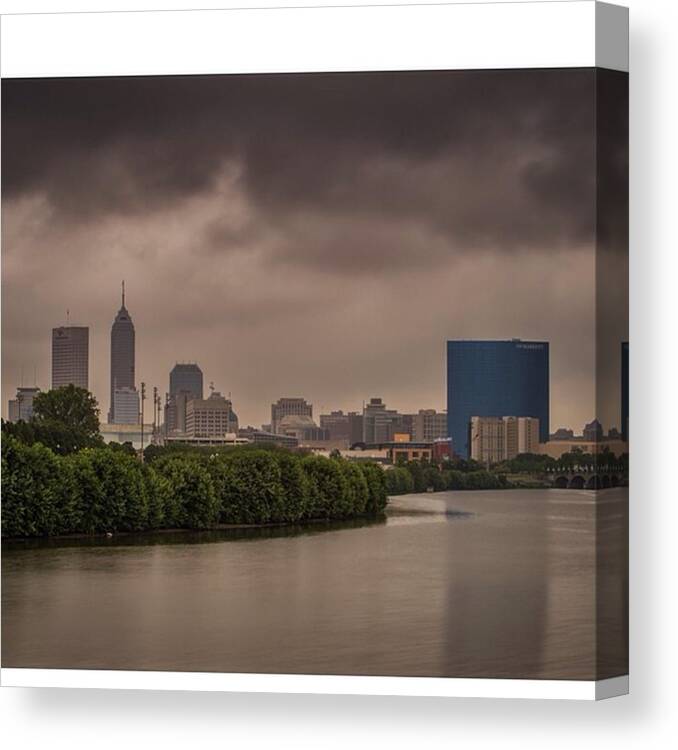 Indianapolis Canvas Print featuring the photograph #indy #indiana #indianapolis #2 by David Haskett II