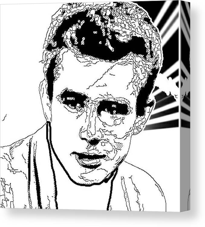 Monochromatic Canvas Print featuring the photograph James Dean #2 by Nuno Marques