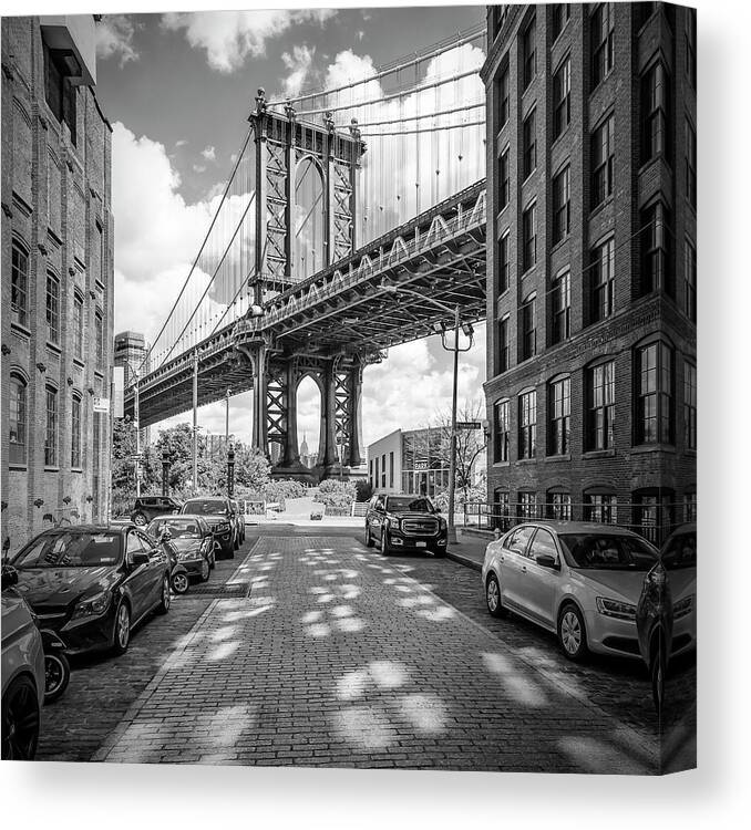 New York City Canvas Print featuring the photograph NEW YORK CITY Manhattan Bridge #5 by Melanie Viola