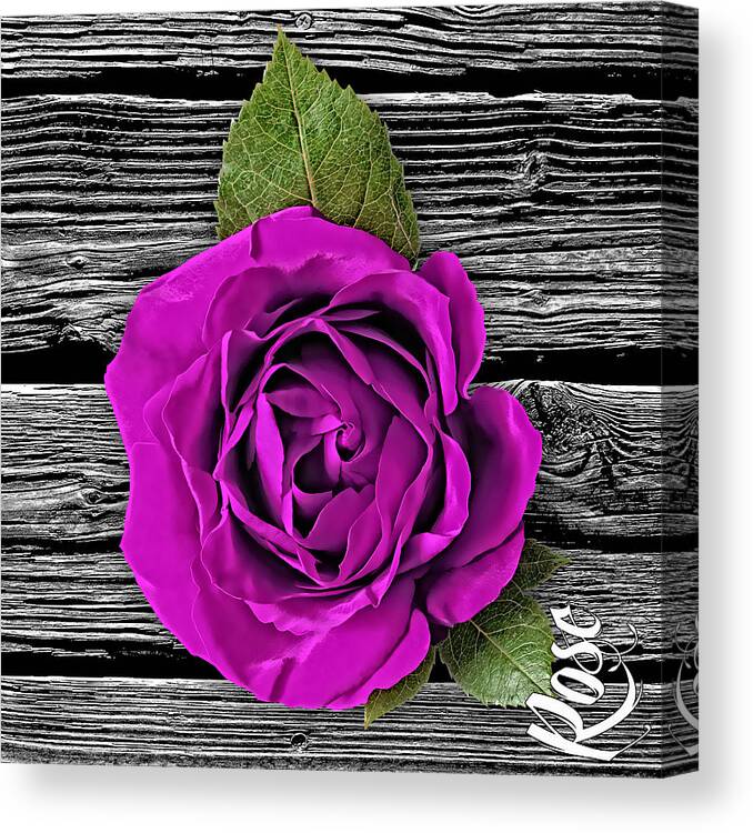 Rose Canvas Print featuring the mixed media Rose Wood Collection #2 by Marvin Blaine