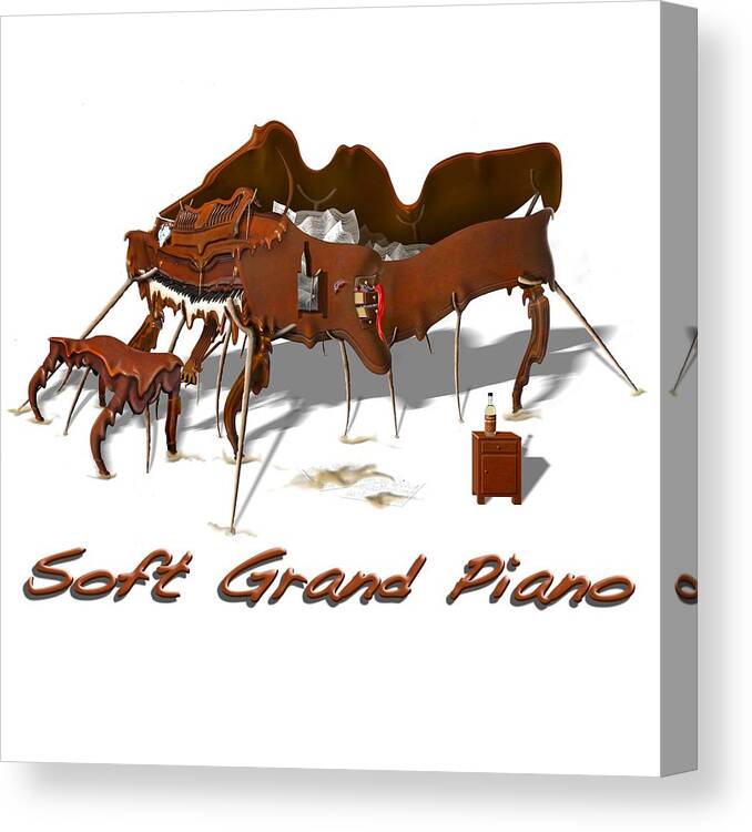 Piano T-shirt Canvas Print featuring the photograph Soft Grand Piano #1 by Mike McGlothlen