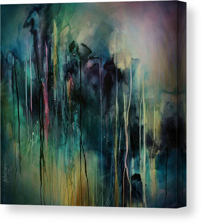 Abstract Design Canvas Print featuring the painting Abstract by Michael Lang