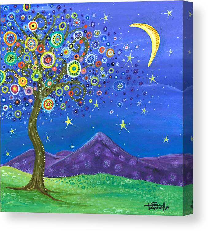 Dreaming Tree Canvas Print featuring the painting Believe in Your Dreams by Tanielle Childers