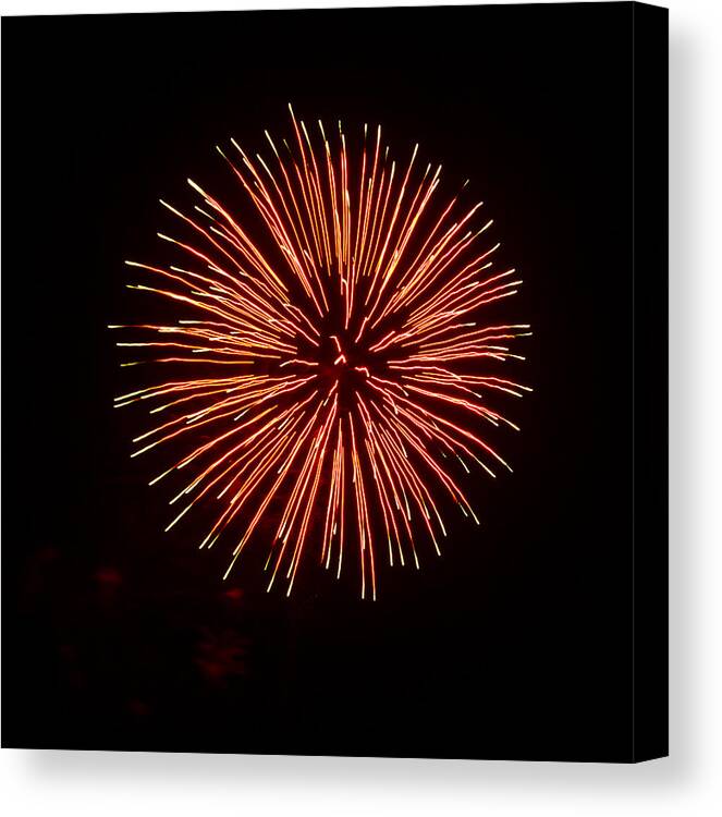 Fireworks Canvas Print featuring the photograph 4th of July by Bill Barber