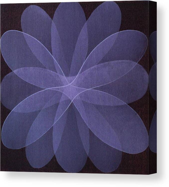 Abstract Canvas Print featuring the painting Abstract flower by Jitka Anlaufova