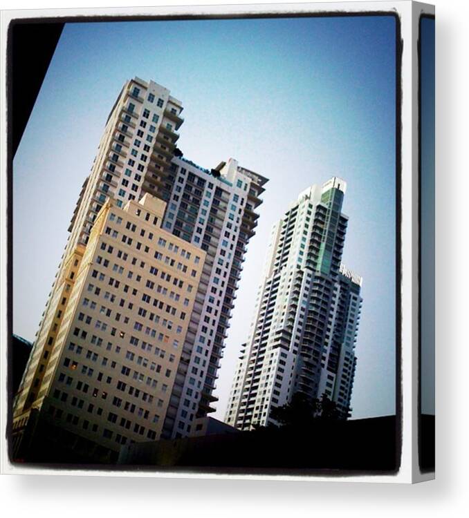  Canvas Print featuring the photograph Downtown Miami #4 by Juan Silva