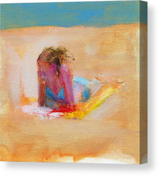 Beach Canvas Print featuring the painting Untitled #51 by Chris N Rohrbach