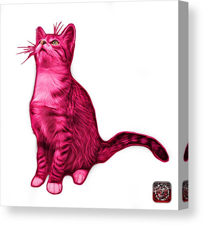 Cat Canvas Print featuring the painting Cat Art - 3771 WB #5 by James Ahn
