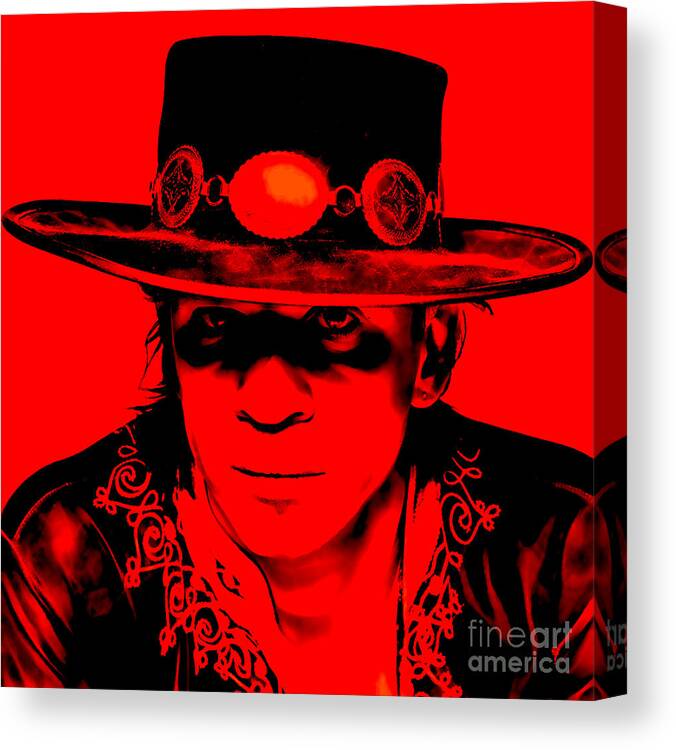 Stevie Ray Vaughan Canvas Print featuring the mixed media Stevie Ray Vaughan Collection #9 by Marvin Blaine